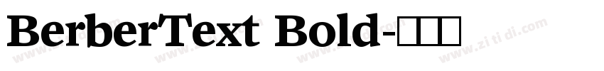 BerberText Bold字体转换